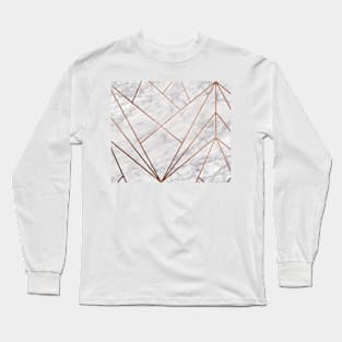 Rose geo designer marble Long Sleeve T-Shirt